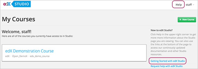 Online help links in Studio